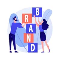 product brand building corporate identity design studio designers flat characters teamwork cooperation collaboration company name concept illustration 335657 1722 - Бренды или тренды